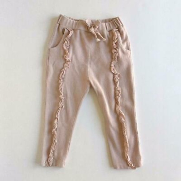 Zara pink ruffle pants - Picture 1 of 3